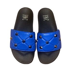 INC International Concepts - Royal Blue W/ Gunmetal Accent Slides